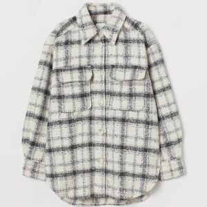 H&M Oversized Shacket Flannel Long Sleeve